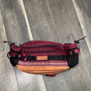 Maroon and Tan Waist Bag — Wilderdog Casual Fanny Pack